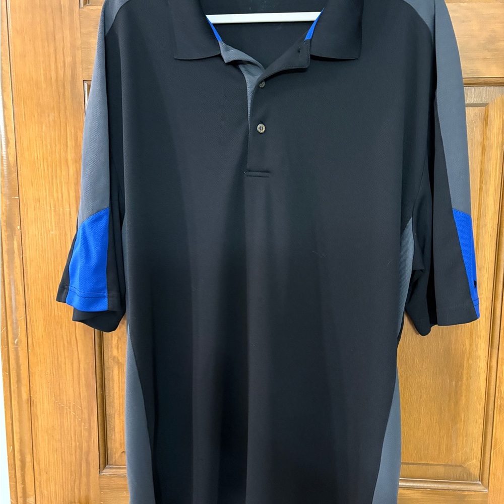 Grand Slam Black, Gray and Blue Polo Shirt